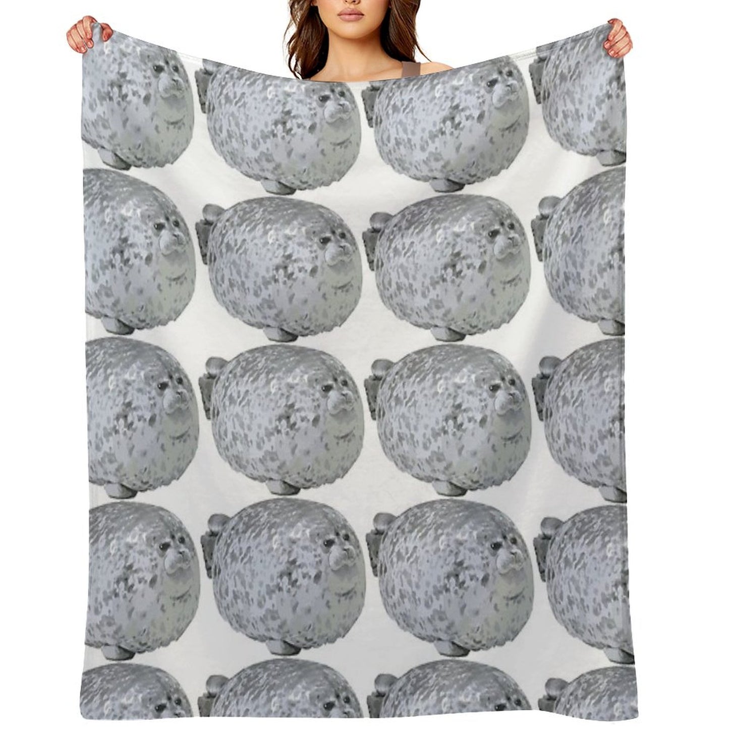 Cute Little Chonky Seal Throw Blanket