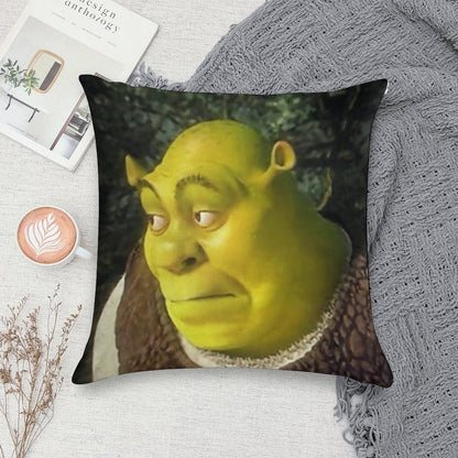 Shrek Face Meme Soft Multiple Sizes Throw Pillow
