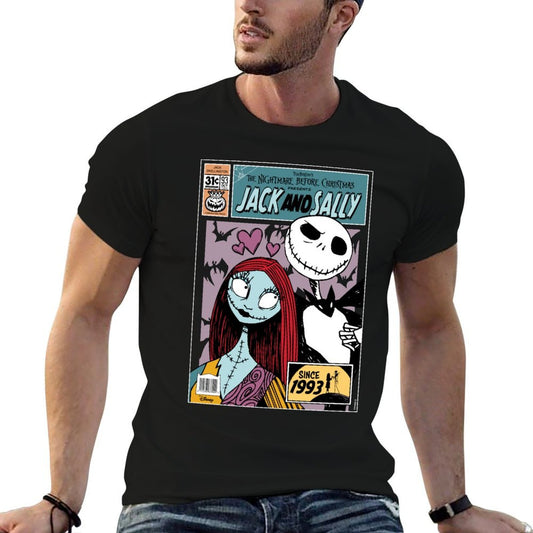 The Nightmare Before Christmas - Jack And Sally  High-quality Stitching T-Shirt