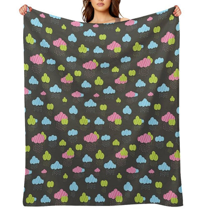 Rainy Clouds Throw Blanket