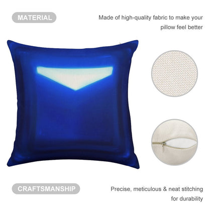 Beat Saber Blue Block Throw Pillow Cover Linen Throw Pillow Cover