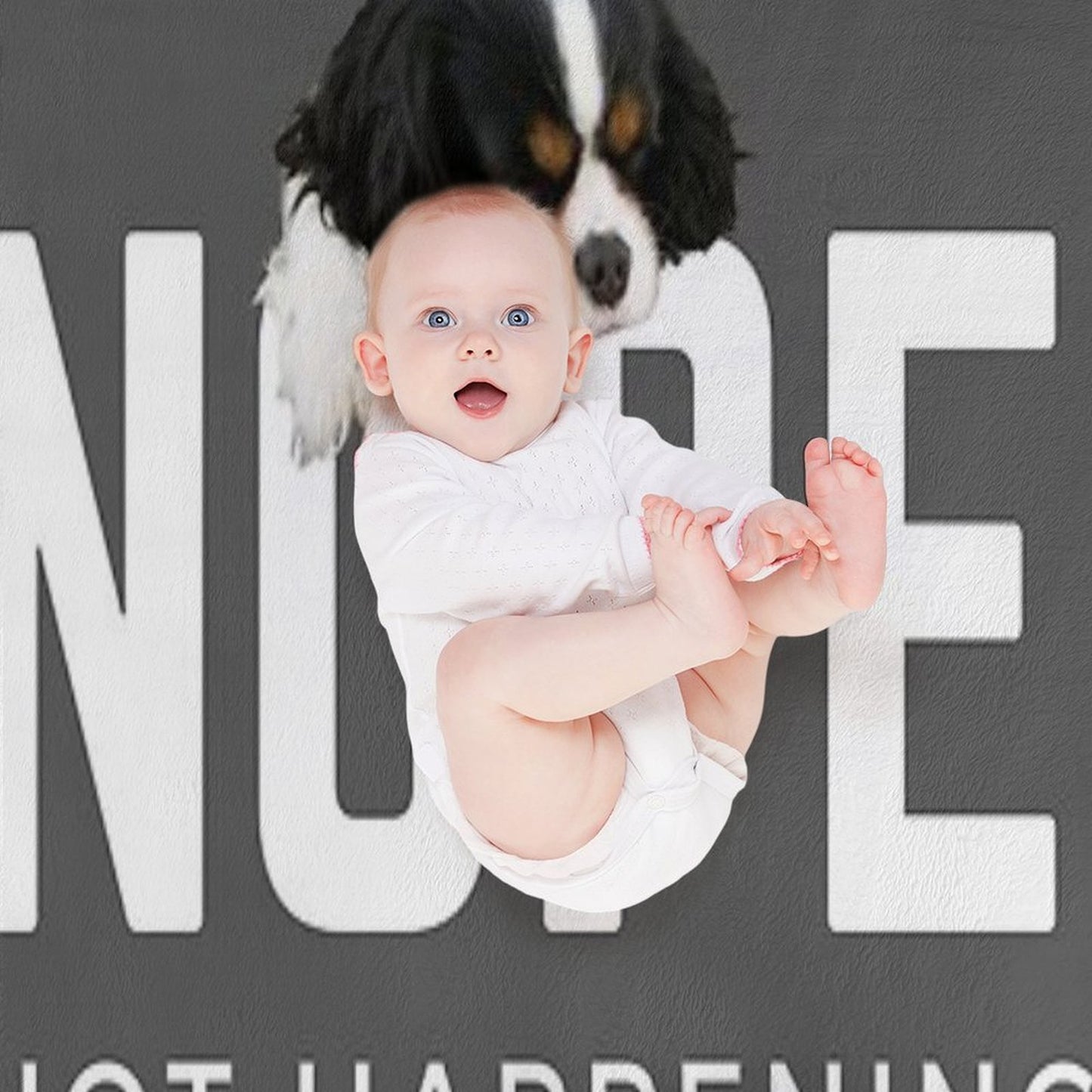 Nope. Not Happening. (Sleepy Cavalier King Charles Spaniel) Throw Blanket