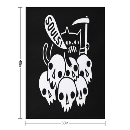 Cat Got Your Soul Throw Blanket