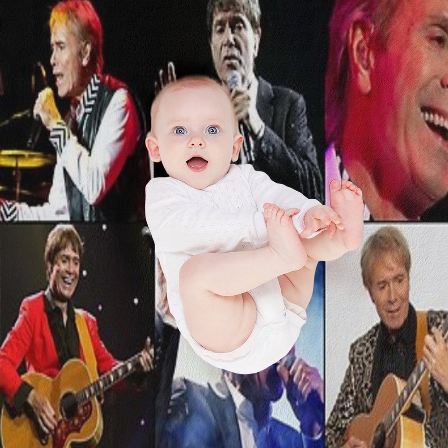 Cliff Richard Photo Collage Throw Blanket