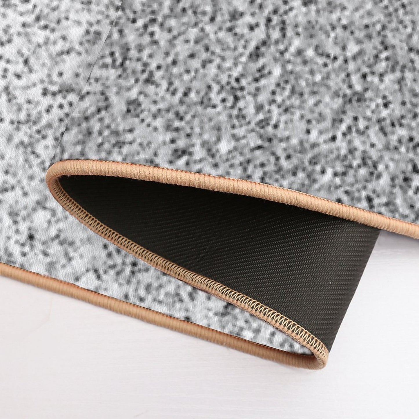 Light Gray, Black And White Elegant Design (Photo of Glitter - Not Reflective) Bath Mat
