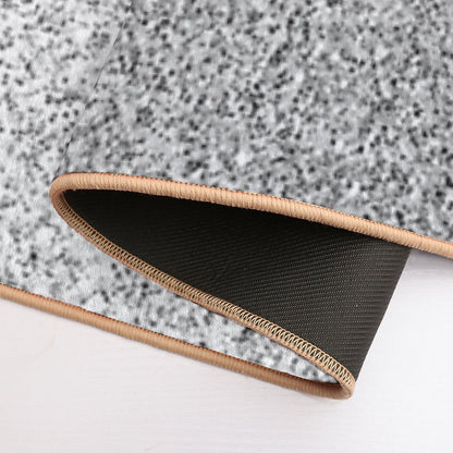Light Gray, Black And White Elegant Design (Photo of Glitter - Not Reflective) Bath Mat