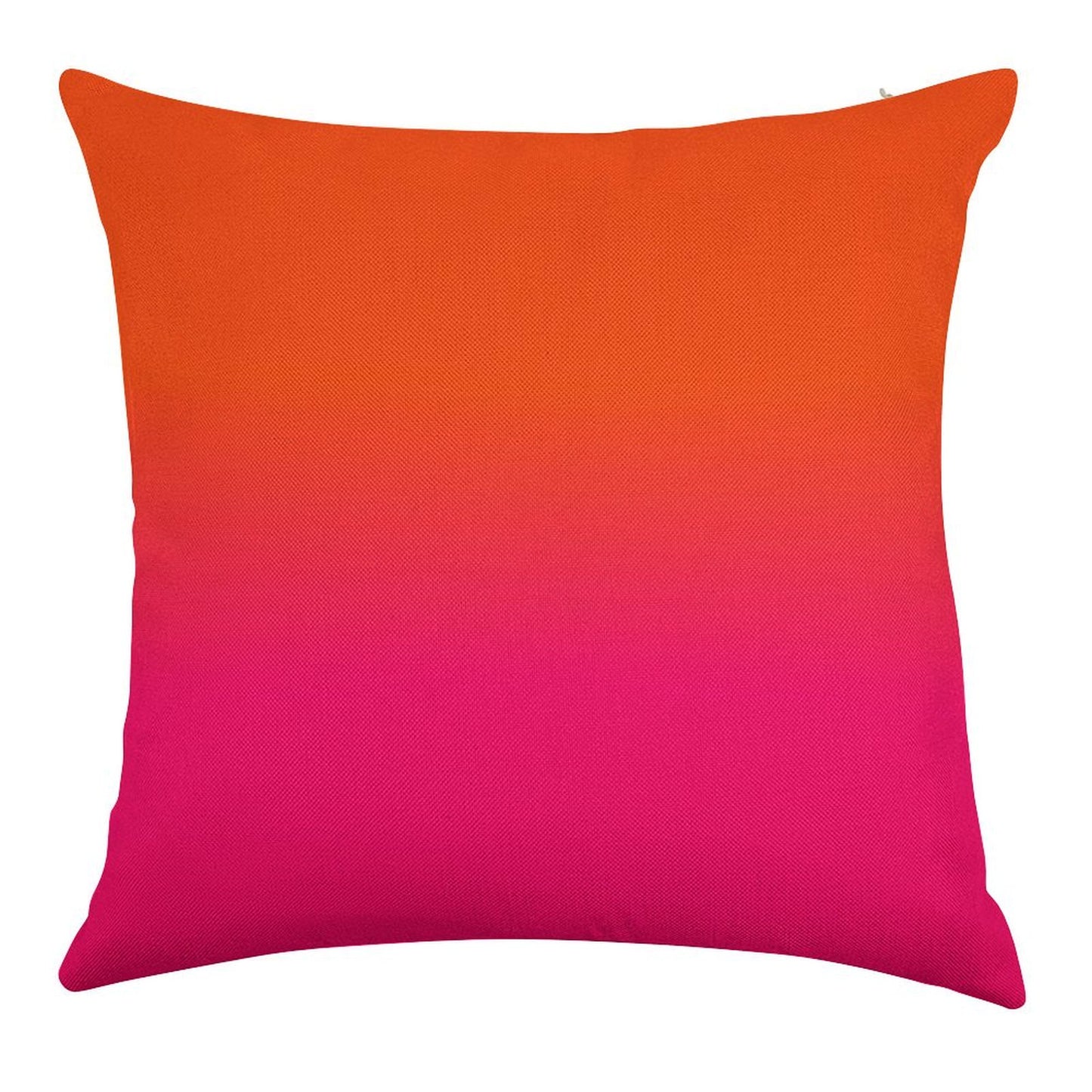 Neon Orange And Neon Pink Ombre Shade Color Fade Linen Throw Pillow Cover