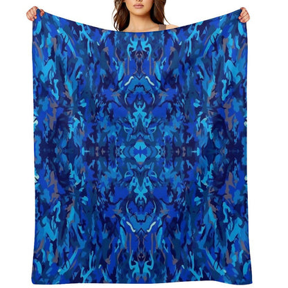 A Mix Up of The Blues Throw Blanket