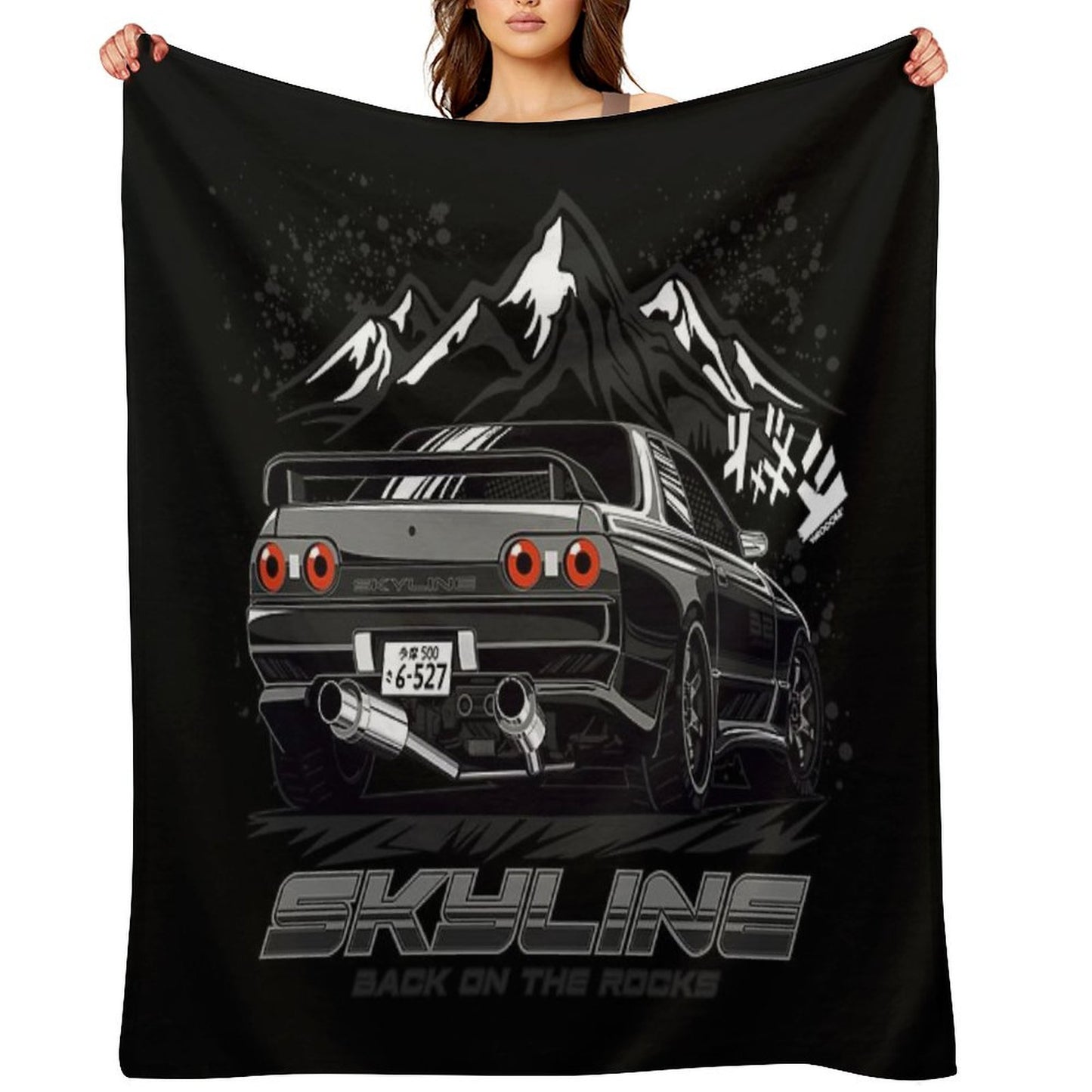 VR38 Swapped Skyline R32 Throw Blanket