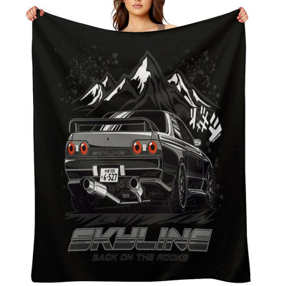 VR38 Swapped Skyline R32 Throw Blanket