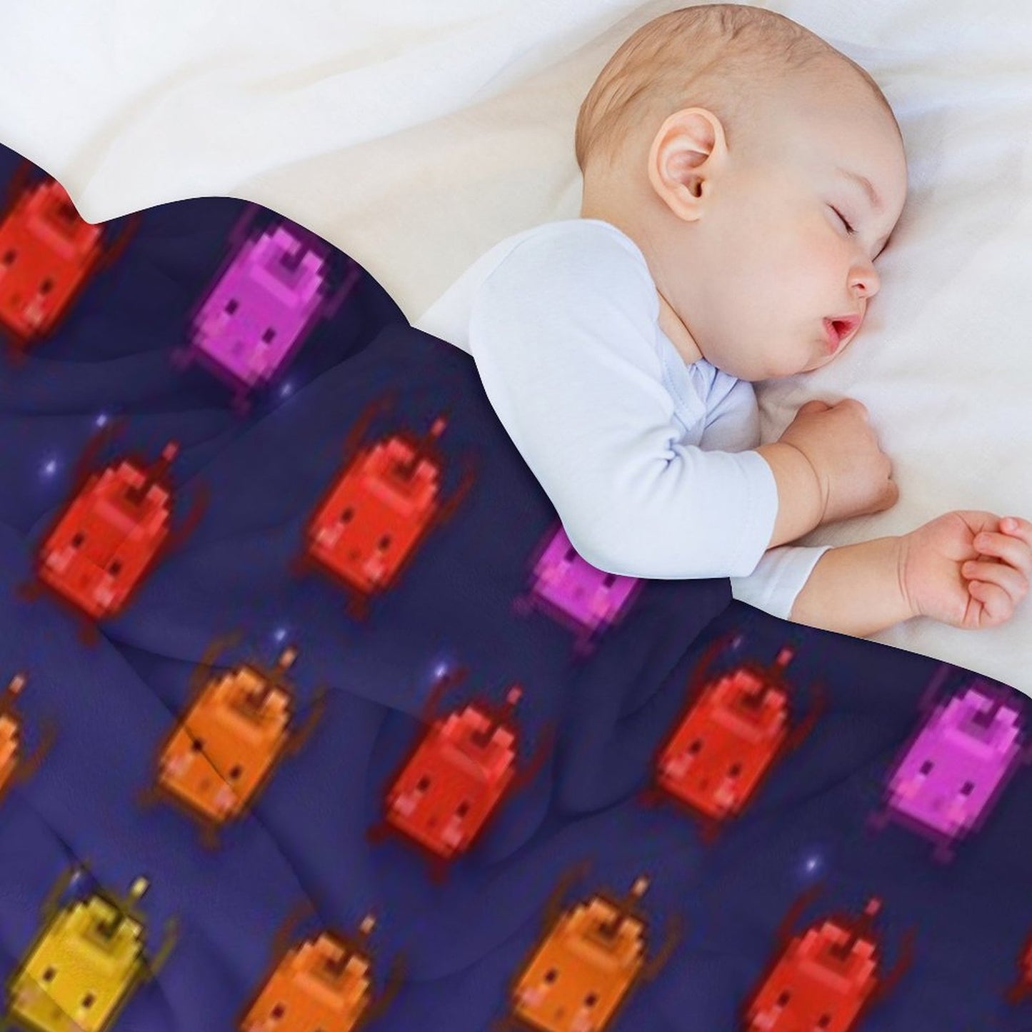 Stardew Valley Rainbow Junimos Throw Blanket