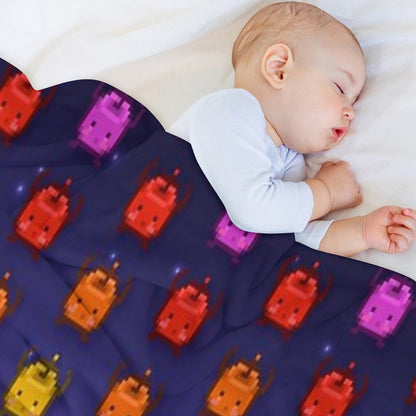 Stardew Valley Rainbow Junimos Throw Blanket