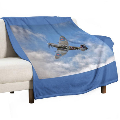 Spitfire LF IX 126 Squadron Throw Blanket