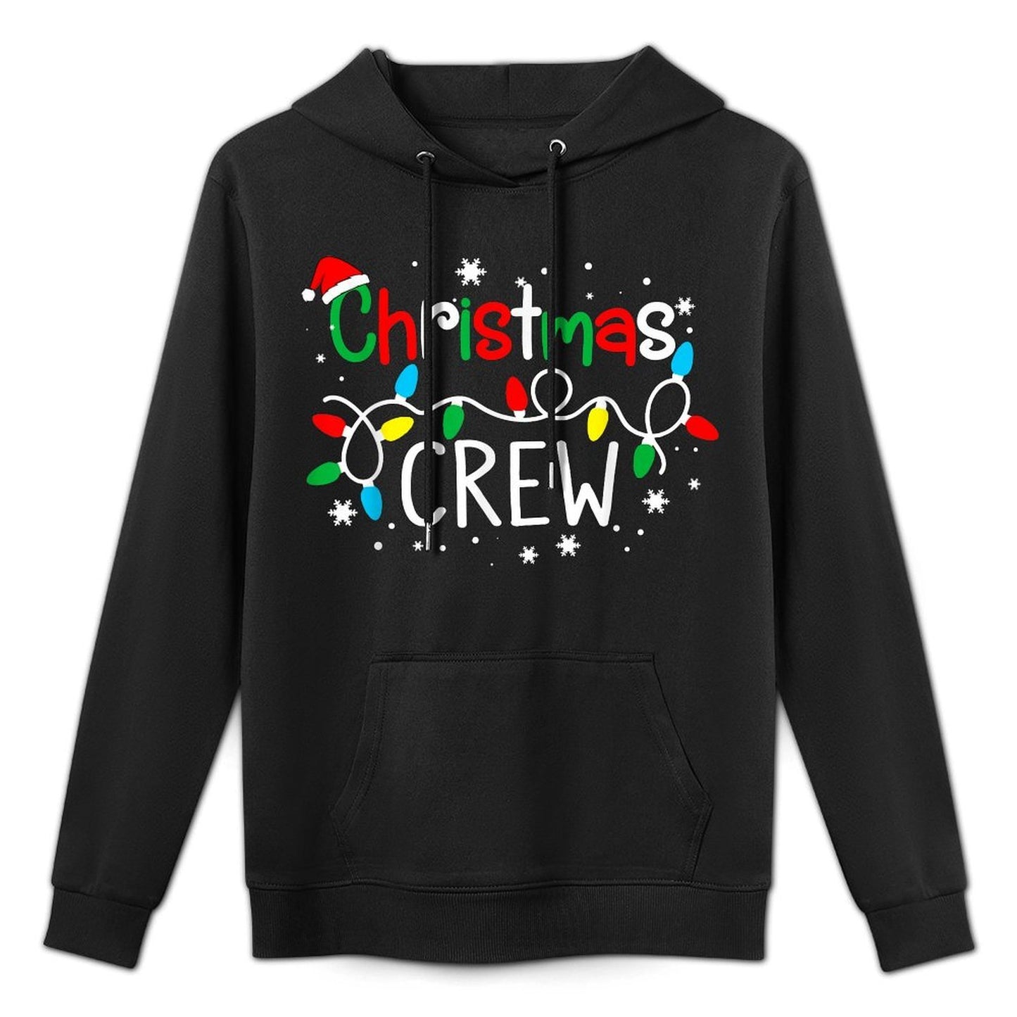 Christmas Crew Xmas PJ Christmas Family Matching Pajamas Medium-Weight Fabric Hoodie