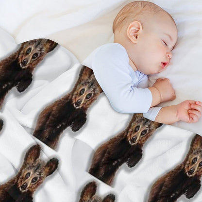 Cute Bear Drawing Throw Blanket