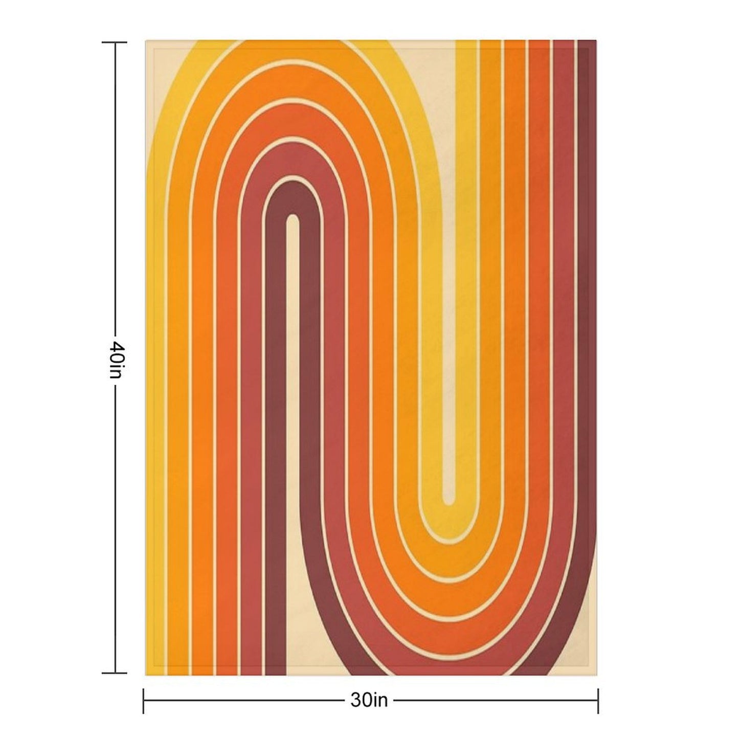 Retro Geometric Double Arch Design 522 Throw Blanket