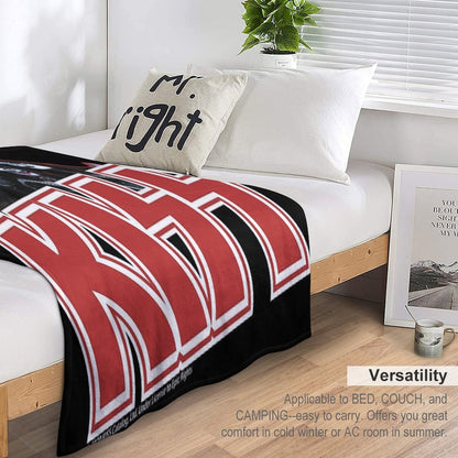 KISS Demon, Starchild, Spaceman And Catman Throw Blanket