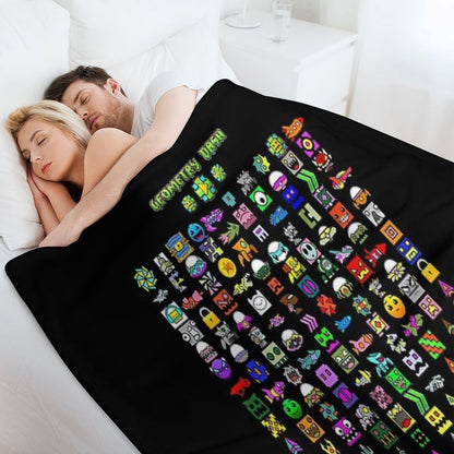 Geometry Dash Throw Blanket
