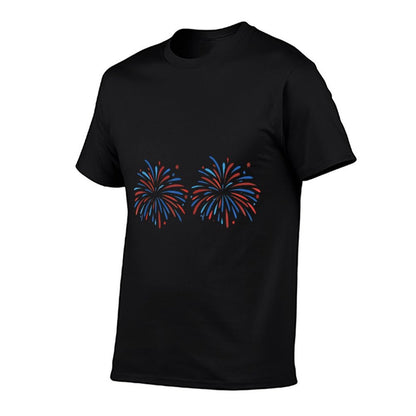 Funny Im Just Here For The Fireworks 4th Of July Couple  Lightweight T-Shirt