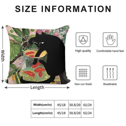 Matisse's Goldfish And A Cat Soft Bedroom Essential Throw Pillow