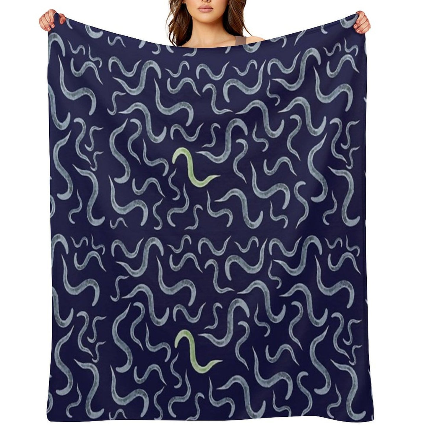 Caenorhabditis Elegans Model Organism Biology Pattern Throw Blanket
