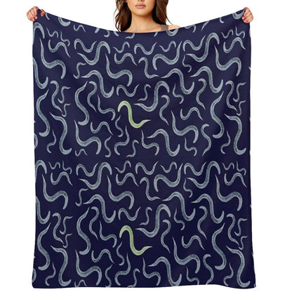 Caenorhabditis Elegans Model Organism Biology Pattern Throw Blanket