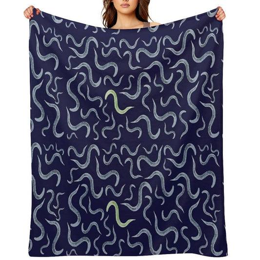 Caenorhabditis Elegans Model Organism Biology Pattern Throw Blanket
