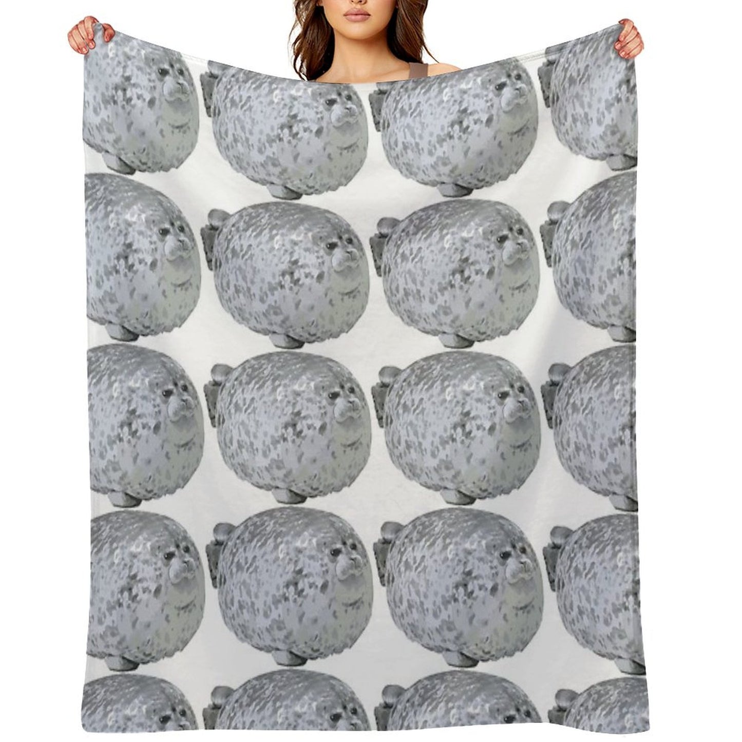 Cute Little Chonky Seal Throw Blanket