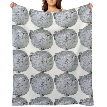 Cute Little Chonky Seal Throw Blanket