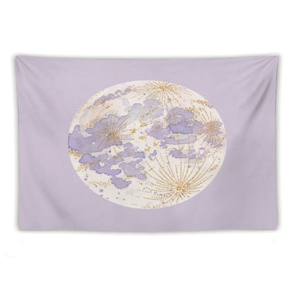 Lavendar Peach Moon Tapestry