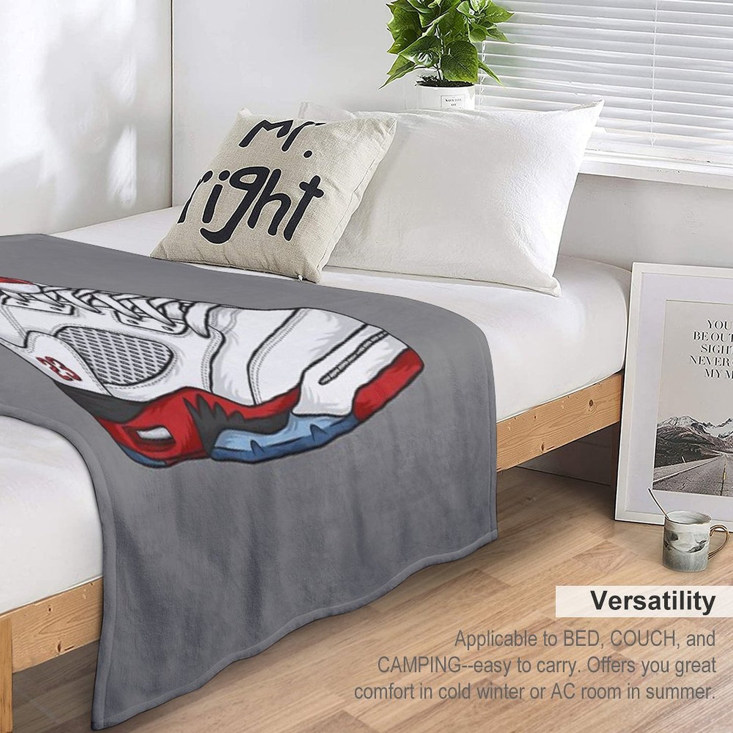 Shoes Fire Reds (Kicks) Throw Blanket