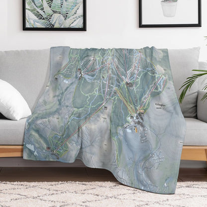 Killington Resort Trail Map Throw Blanket