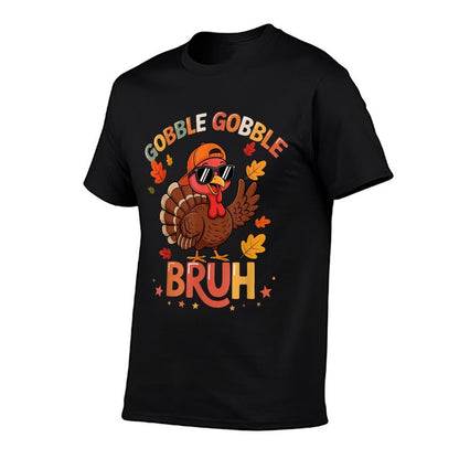 Bruh Funny Thanksgiving Turkey Gobble Boys Girls Kids  Versatile T-Shirt