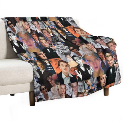 Leonardo Dicaprio Collage Throw Blanket