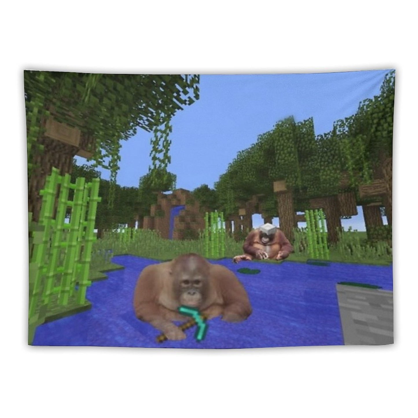 Minecraft Monkey Tapestry