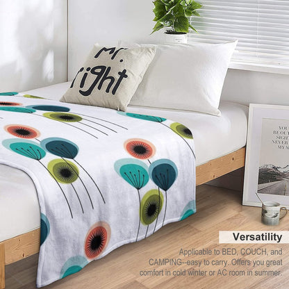 Flowers - Mid Century Throw Blanket