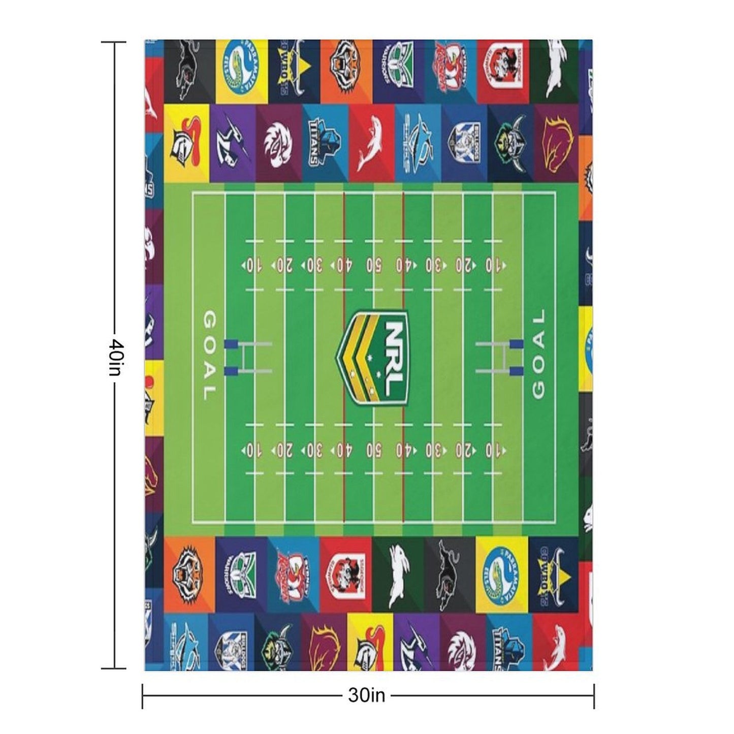 Nrl Teams Oval Throw Blanket