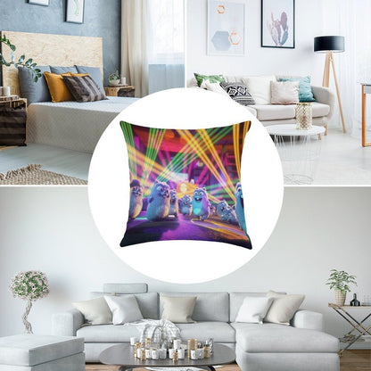 Lemmings Party Linen Throw Pillow Cover
