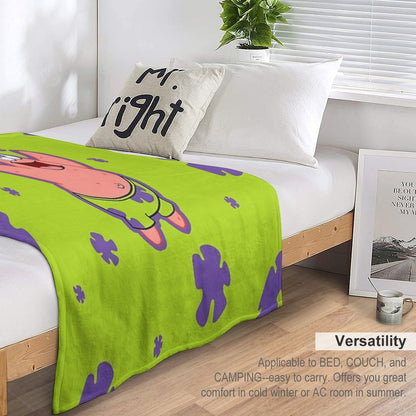 Patrick Star Pattern Throw Blanket