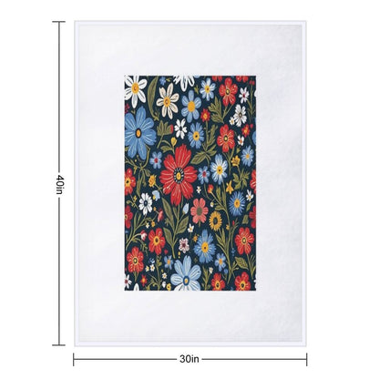 Floral Pattern 3 Throw Blanket