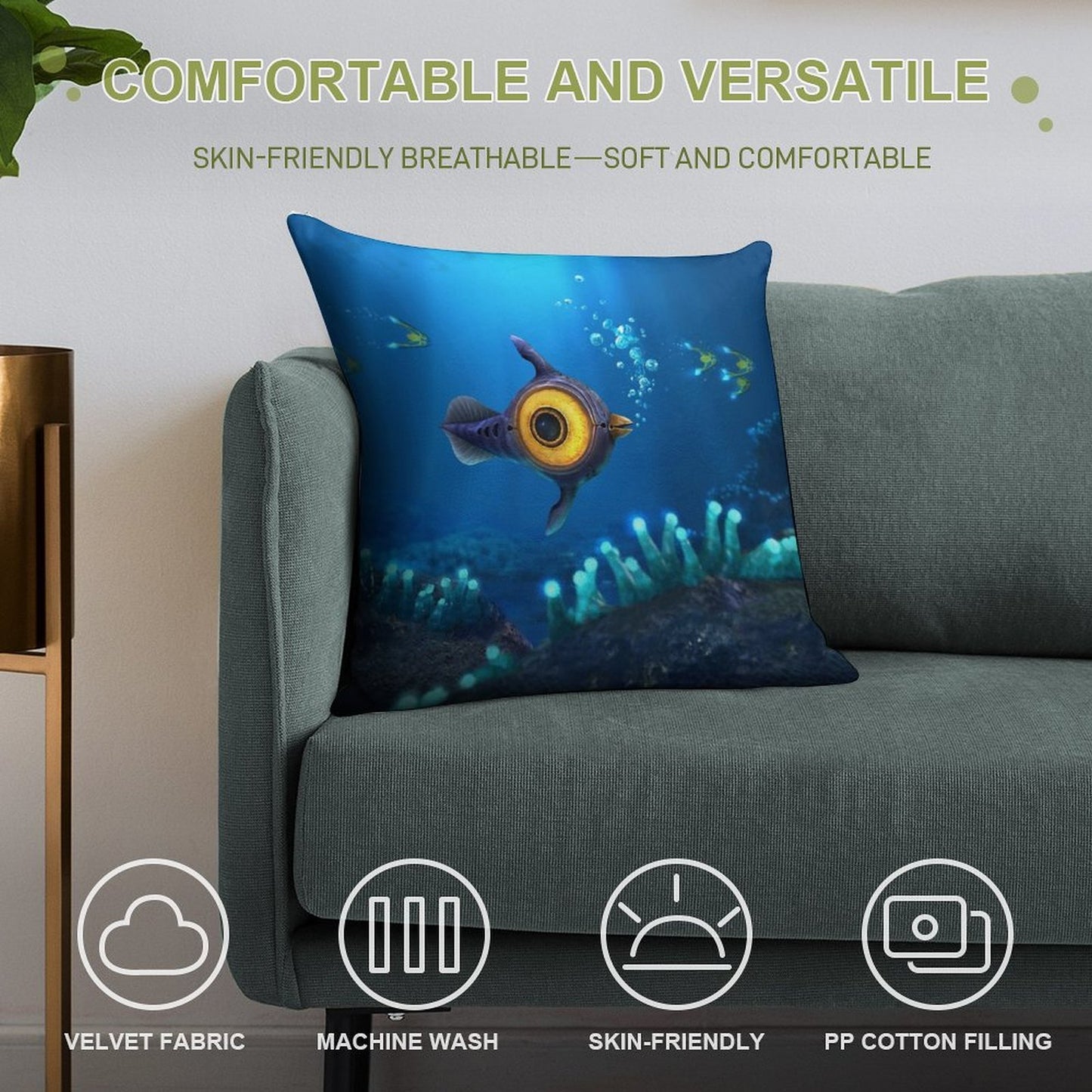 Peeper Soft Shrink-Resistant Throw Pillow