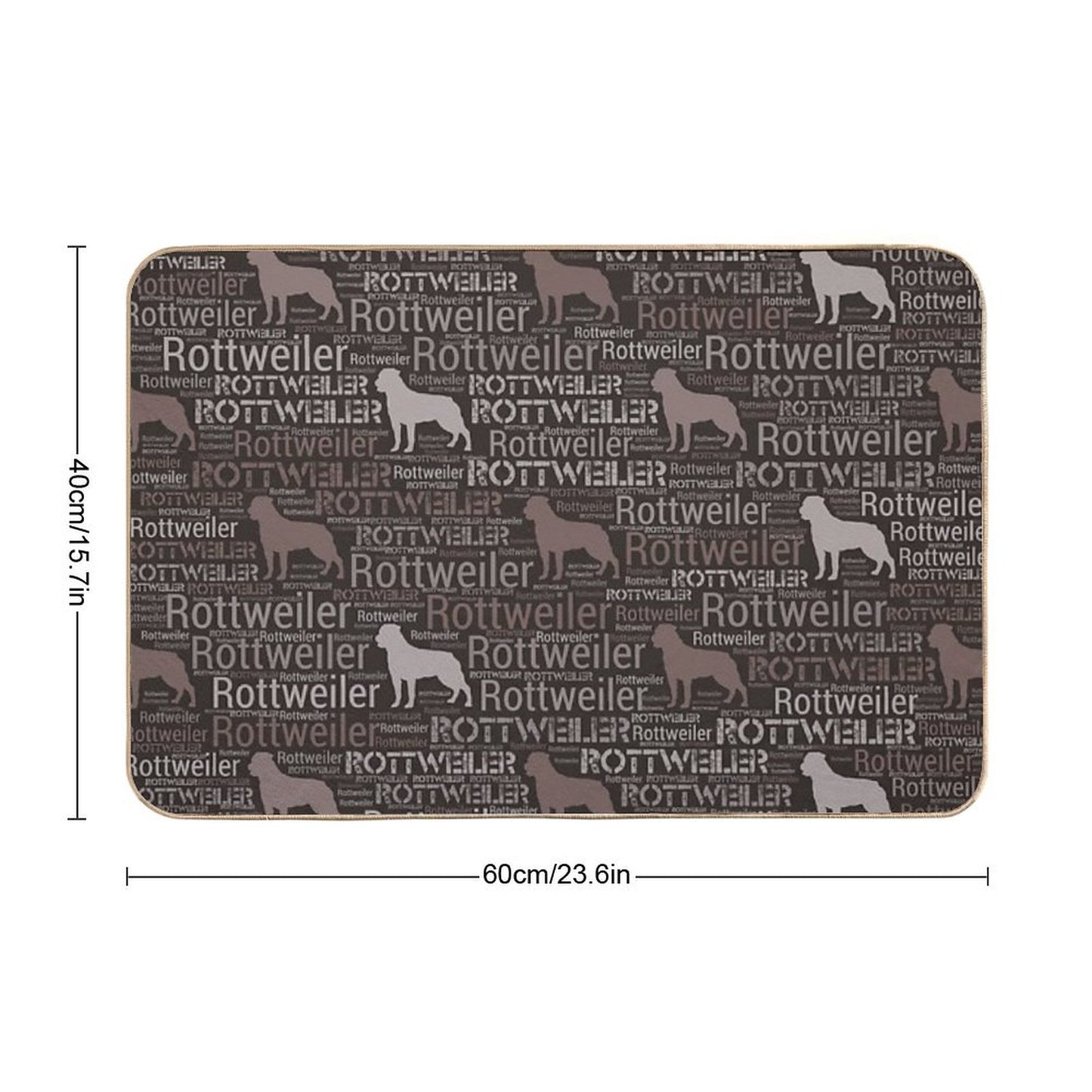 Rottweiler  - Metzgerhund Pattern Bath Mat