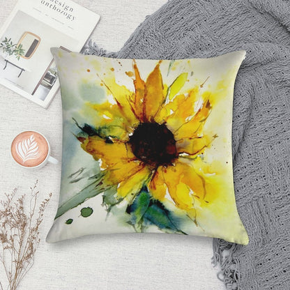 Sunflower Soft Bedroom Essential Throw Pillow