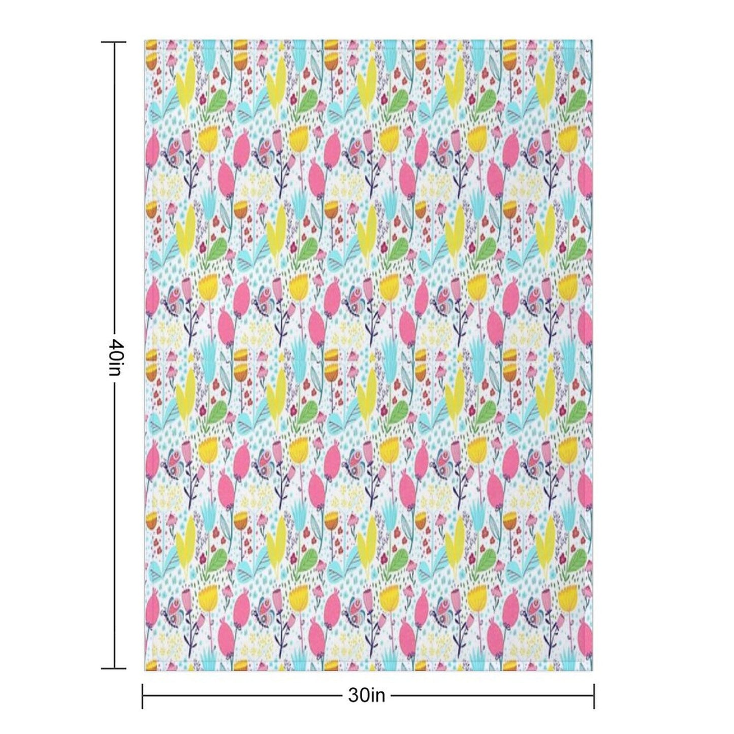 Funky Flowers Throw Blanket
