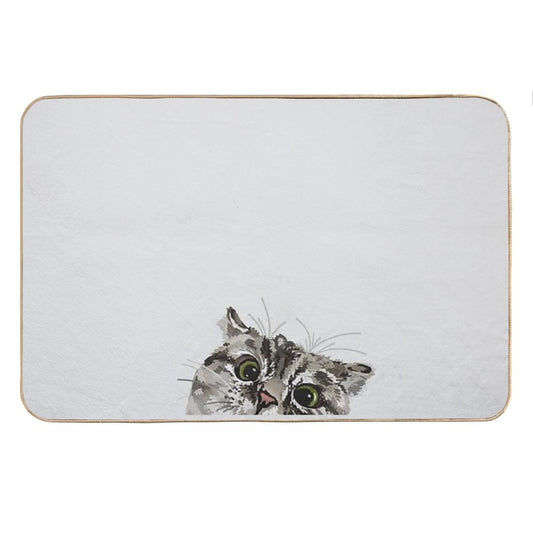 Peeking Tabby Bath Mat