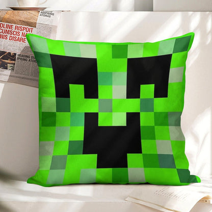 Kawaii Creeper Linen Throw Pillow Cover