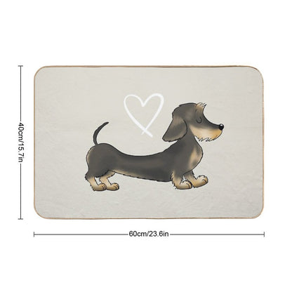 Dachshund Wire Hair Sausage Dog Bath Mat