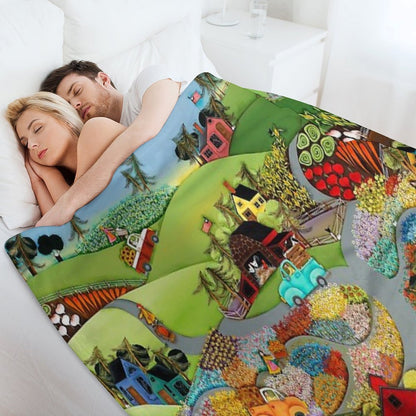 Going to Market Throw Blanket