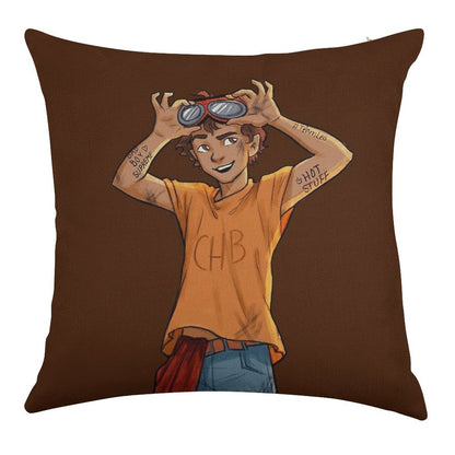 Leo Valdez Linen Throw Pillow Cover
