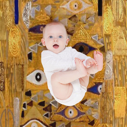 Adele Bloch-Bauer I - Detail by Gustav Klimt Gold Throw Blanket